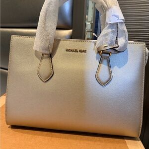 Michael Kors Gold Satchel Medium Bag